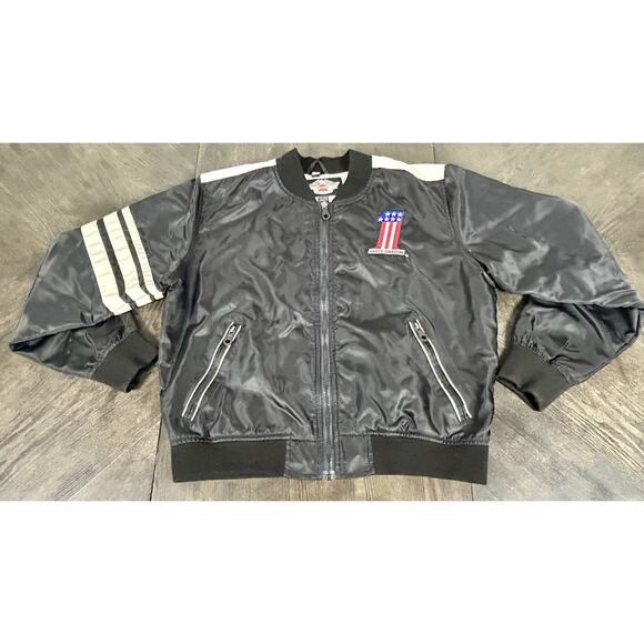 Harley Davidson Jacket Men's M Full Zip Logo Embroidered Racing Evel Knievel USA - Picture 2 of 13